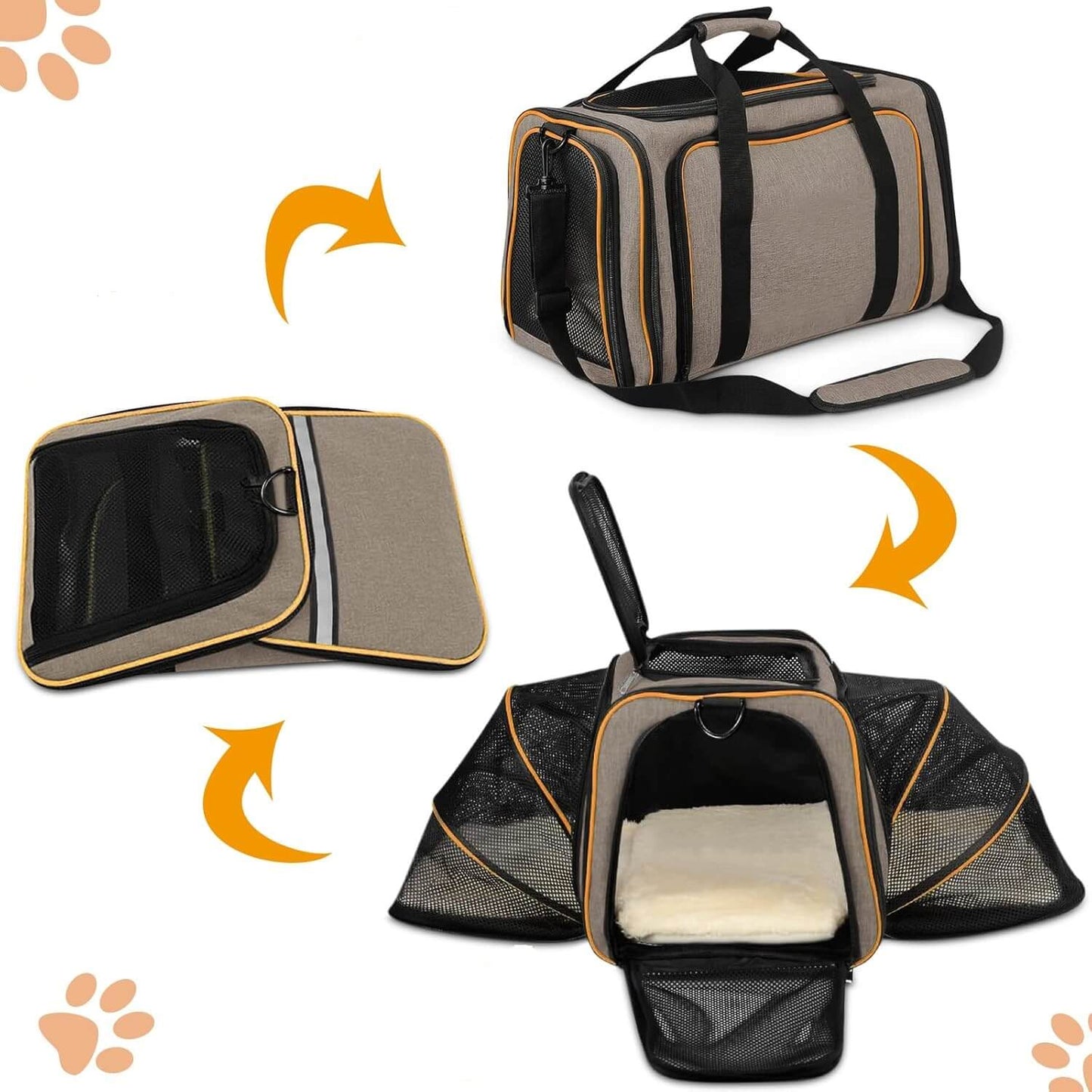 Транспортна Клетка за Домашни Животни - Разтегателна, Вентилирана, Олекотена Подходяща за Пътуване - JAFRA