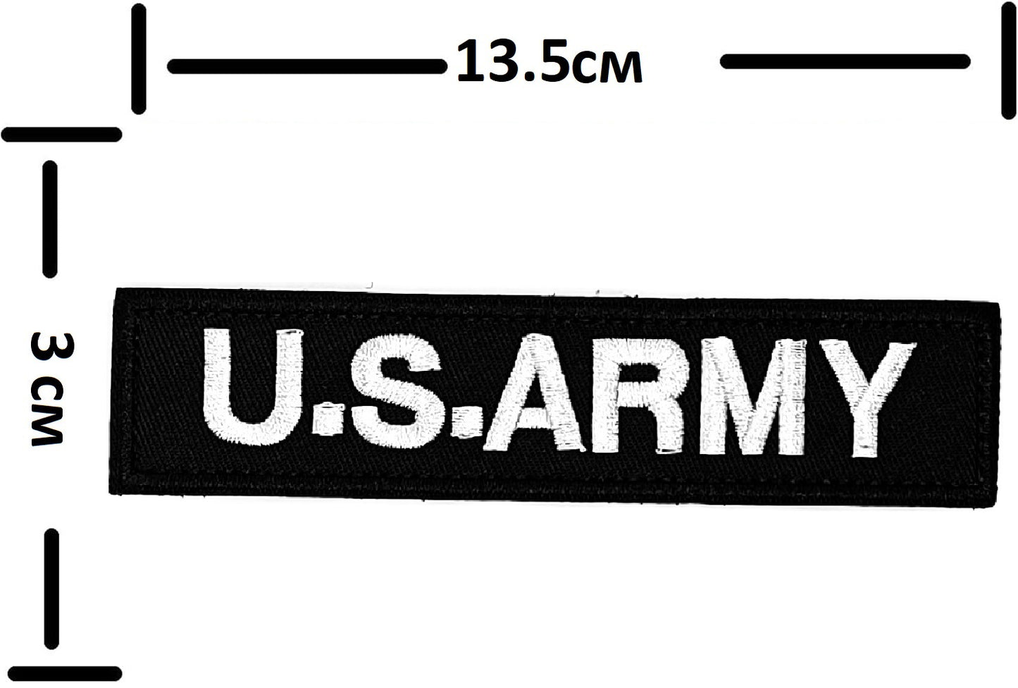 Нашивка U.S. ARMY с велкро | Тактически стил 13.5x3 см