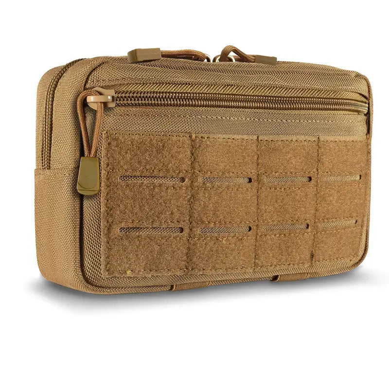 Тактическа MOLLE органайзер чанта – 1000D EDC калъф с отделения и лазерно изрязани ленти + подарък нашивка