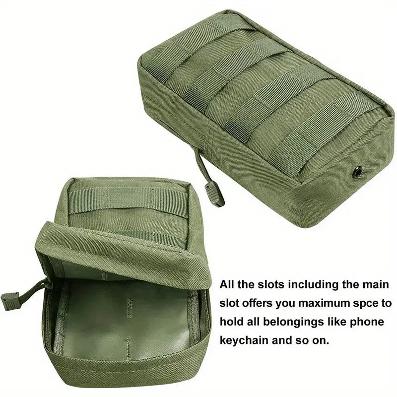 3 тактически чанти от 1000D Oxford + 5 D-образни катарами, MOLLE, EDC аксесоари и оцеляване + подарък нашивка