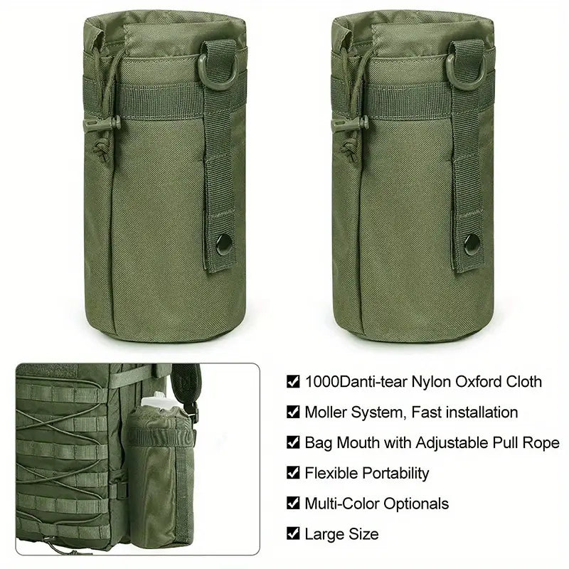 3 тактически чанти от 1000D Oxford + 5 D-образни катарами, MOLLE, EDC аксесоари и оцеляване + подарък нашивка