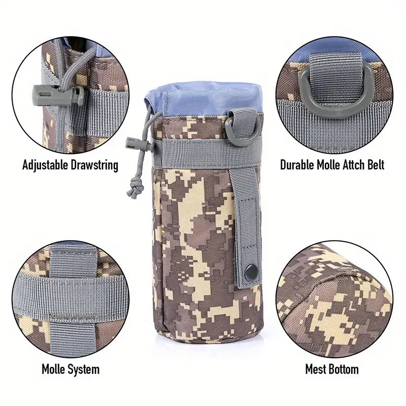 3 тактически чанти от 1000D Oxford + 5 D-образни катарами, MOLLE, EDC аксесоари и оцеляване + подарък нашивка