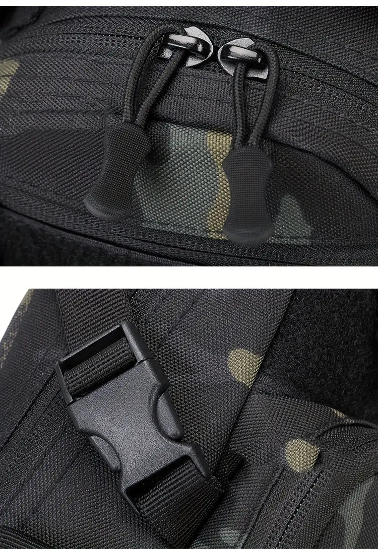 Тактическа диагонална чанта за гърди – MOLLE система, мъжка спортна чанта за планинарство и колоездене + подарък нашивка