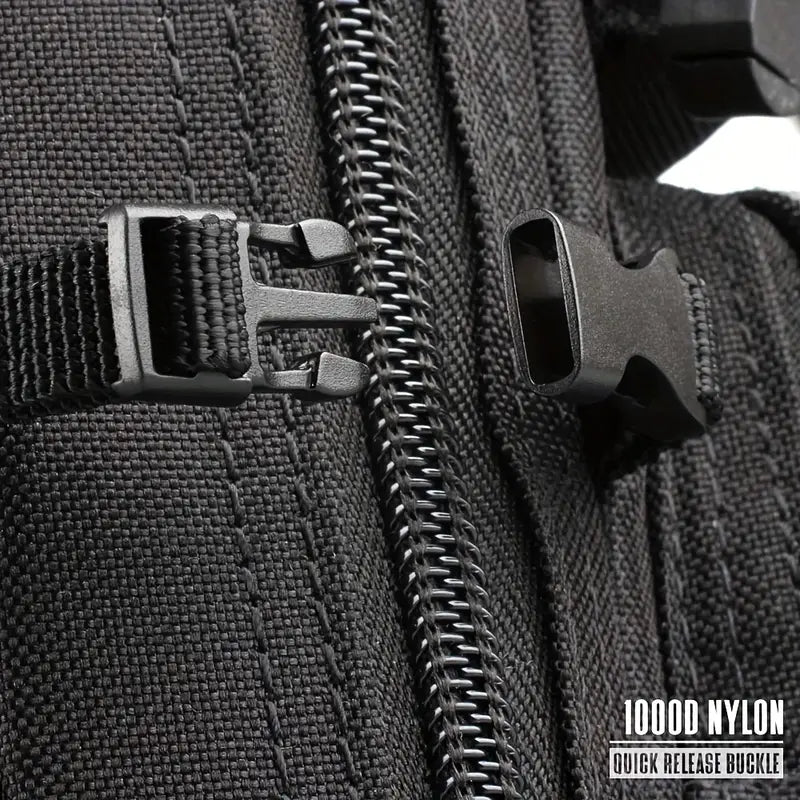 Компактна тактическа чанта с MOLLE система – Универсална чанта за инструменти, къмпинг и ежедневно носене – Черна, 1.5L + подарък нашивка