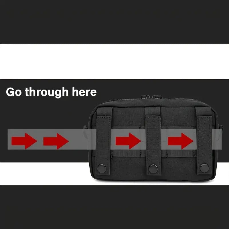 Тактически аварийен комплект MOLLE – издръжлива найлонова коланна чанта за първа помощ и аксесоари + подарък нашивка