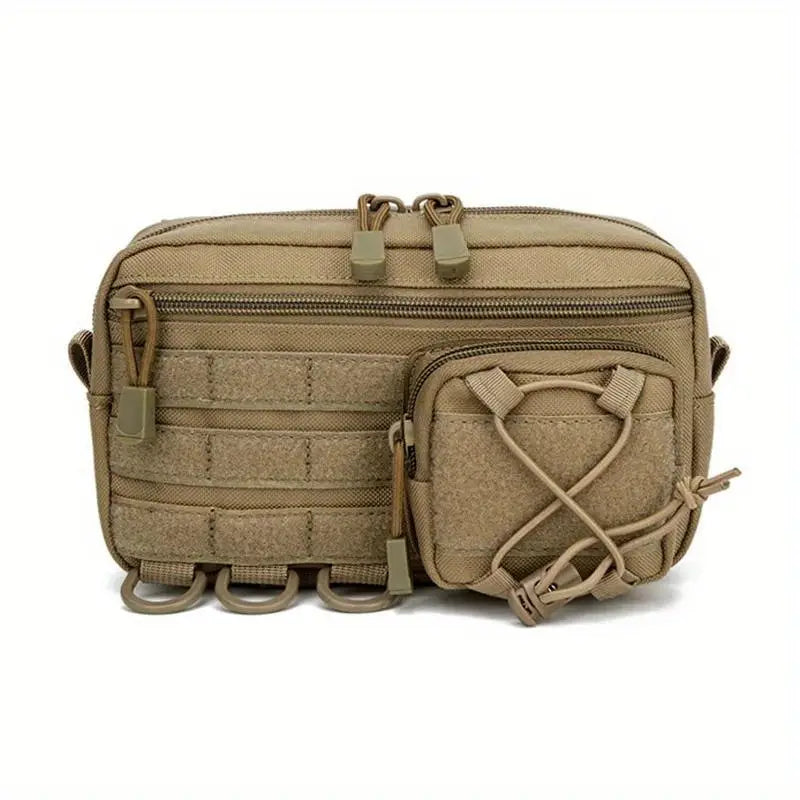 Тактически аварийен комплект MOLLE – издръжлива найлонова коланна чанта за първа помощ и аксесоари + подарък нашивка